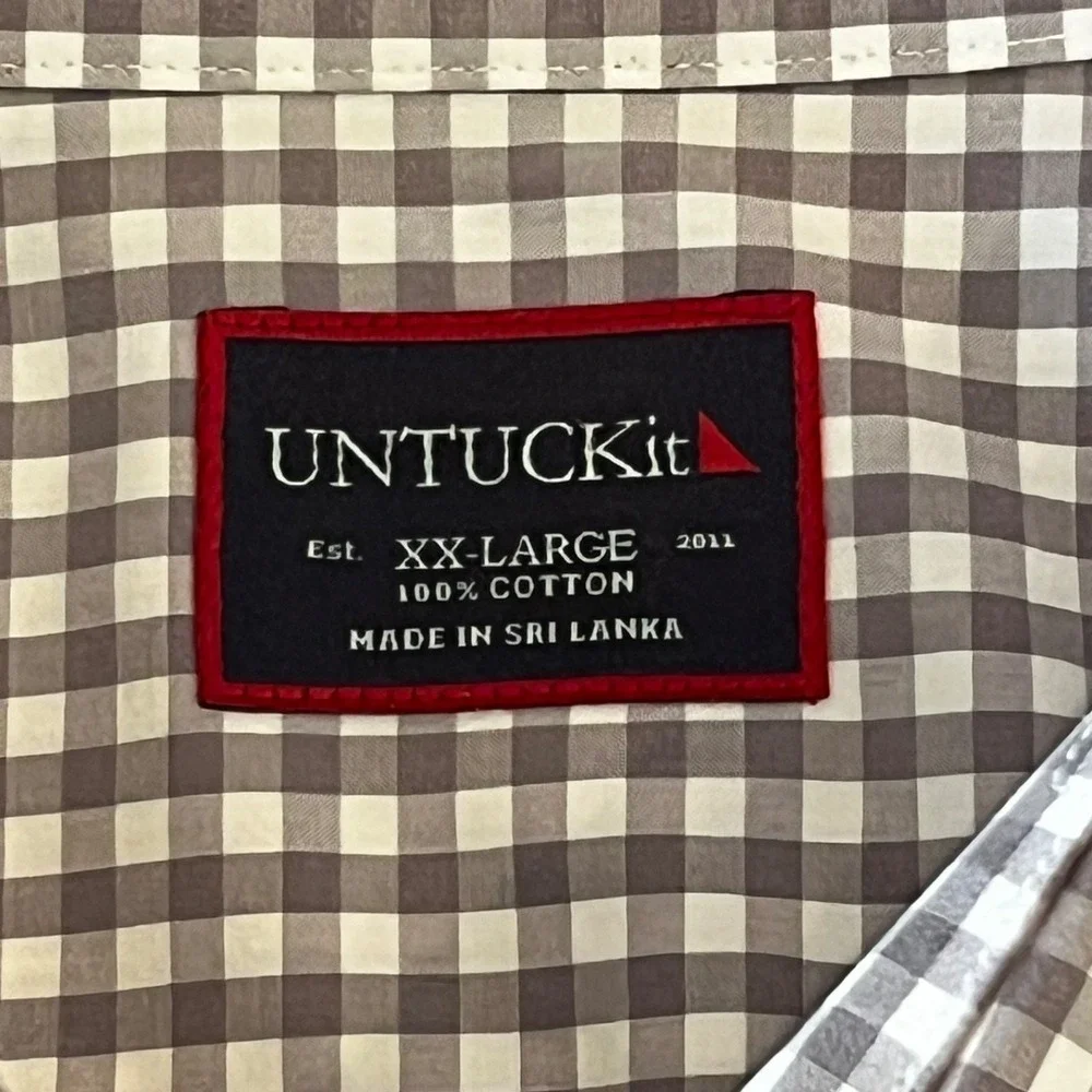Lot of 2 UNTUCKit Shirts Mens XXL Gray Blue L/S B/U Cotton